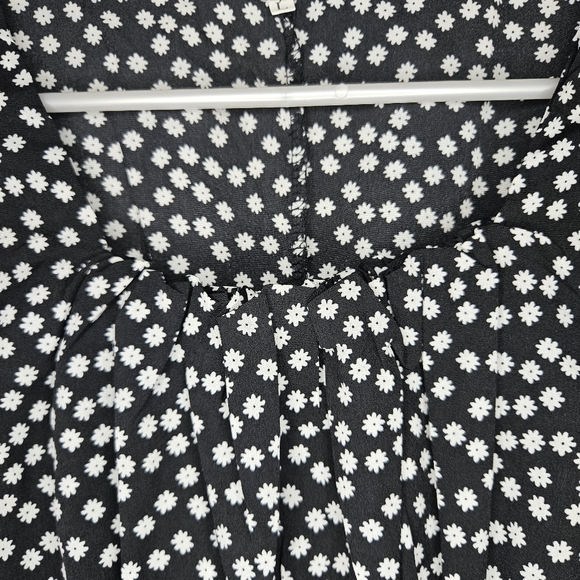 Gomelly Square Neck Short Sleeve Midi Dress Sz L - Picture 6 of 15